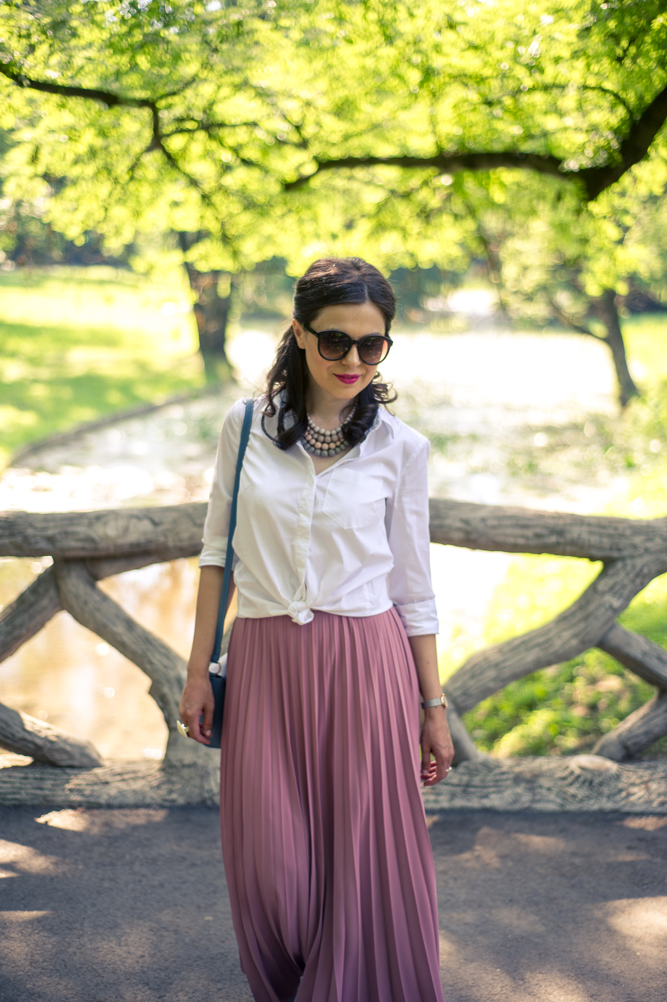 Dusty pink long pleated skirt (baptism attire - part 2) - Miss Green